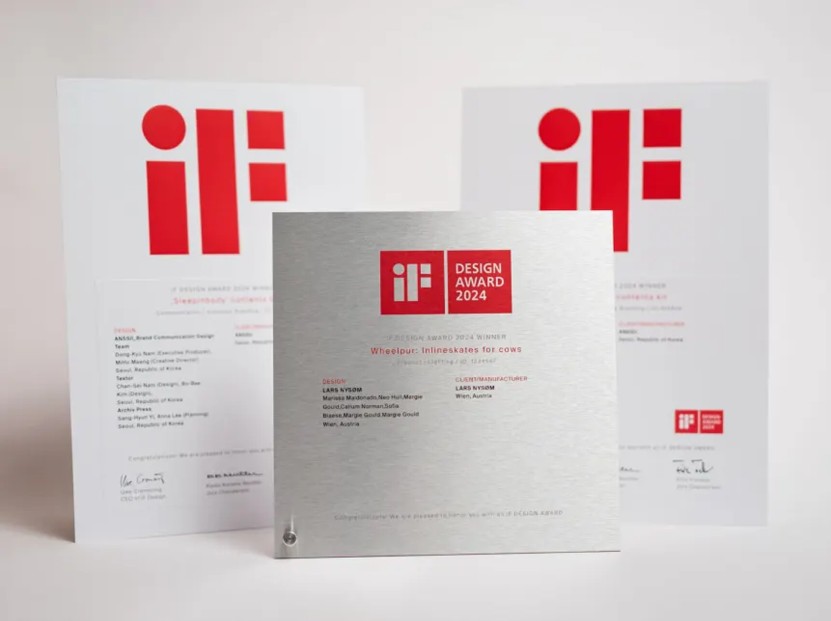 iF 獲獎證書 卓越設計的證明